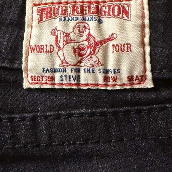 True Religion Stevie Black Needle Skinny Jeans, Women's Size 24 Tall - Picture 6 of 8